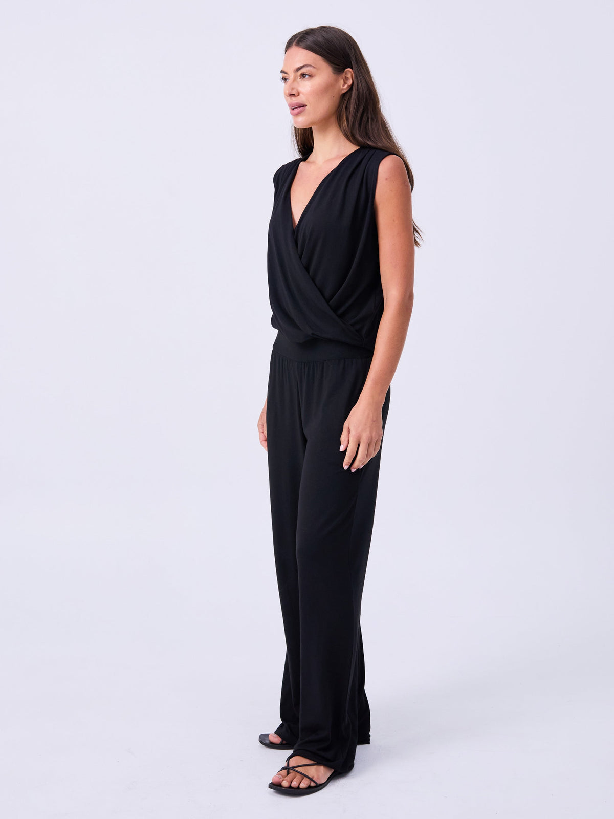 Athena Drape Top - Black