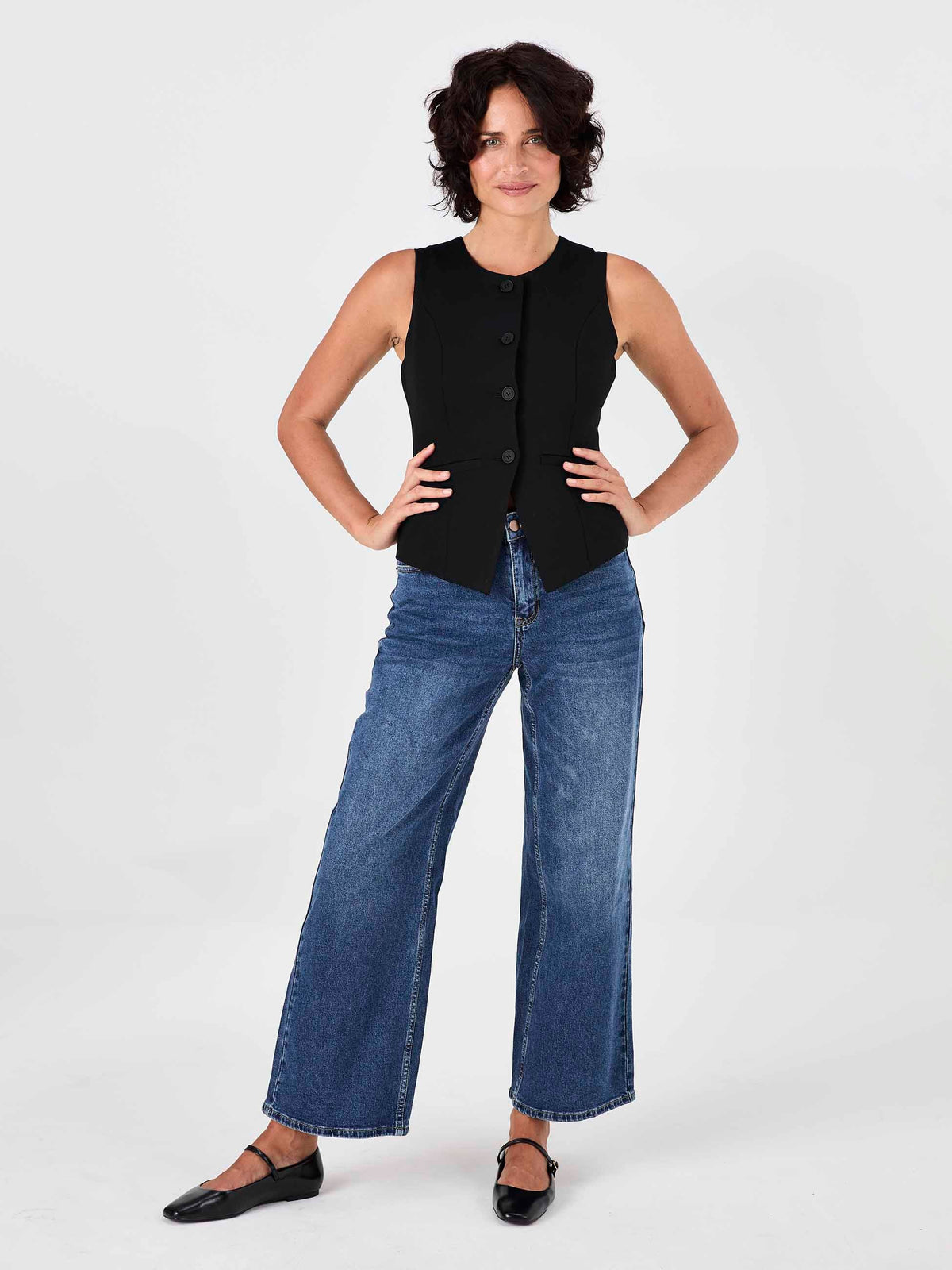 Fitted Waistcoat - Black