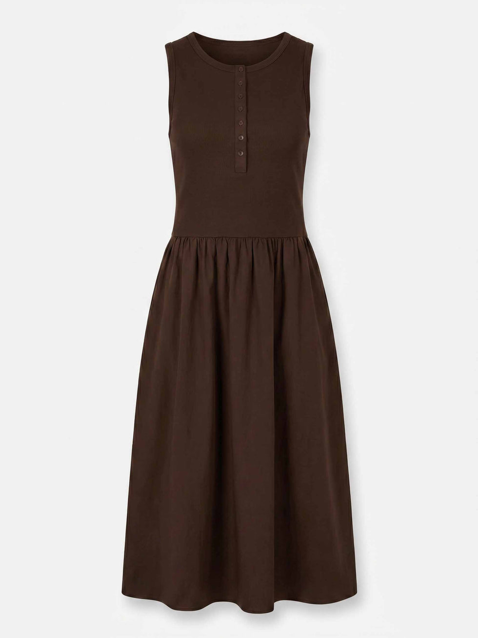 Aria Sleeveless Dress - Coffee Bean