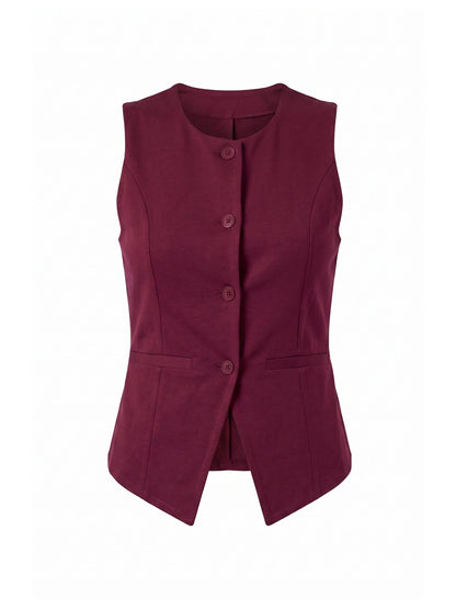 Fitted Waistcoat - Sangria