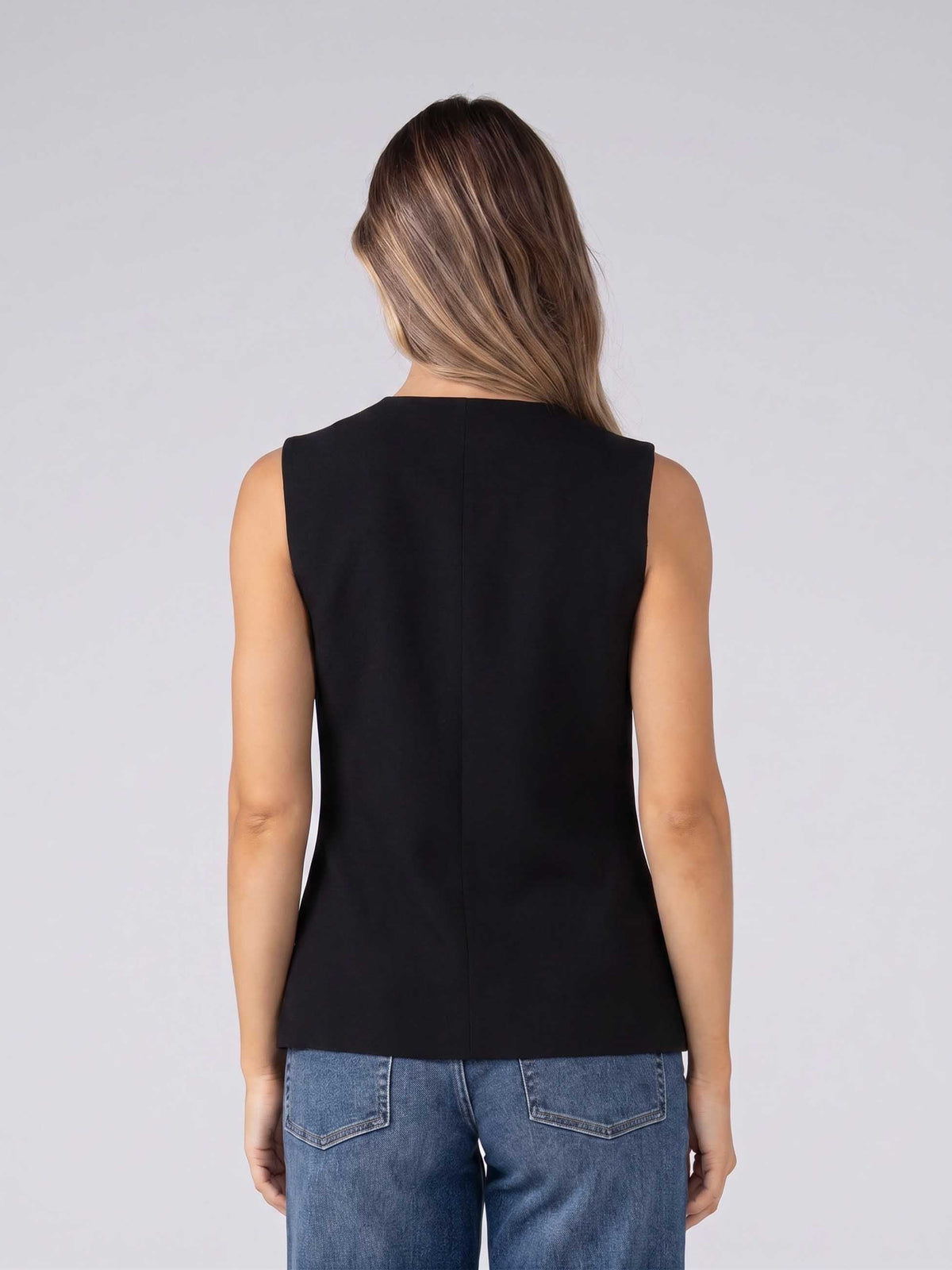 Beck Fitted Waistcoat - Black