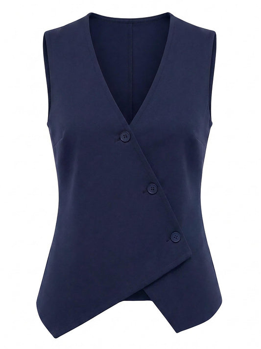 Beck Fitted Waistcoat - Navy