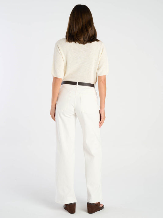 Ashton Wide Leg Jeans - Soft White
