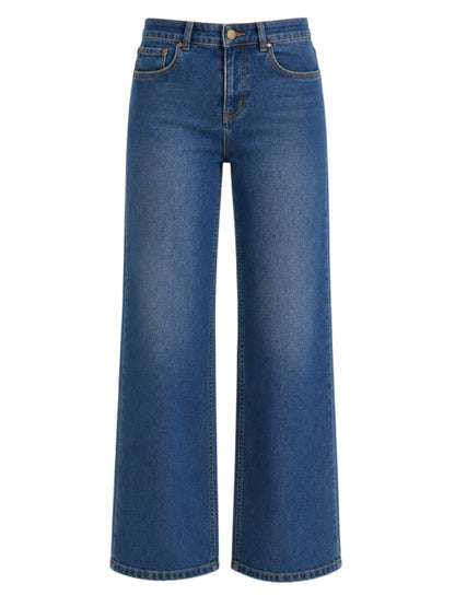 Ashton Wide Leg Jeans - Mid Blue